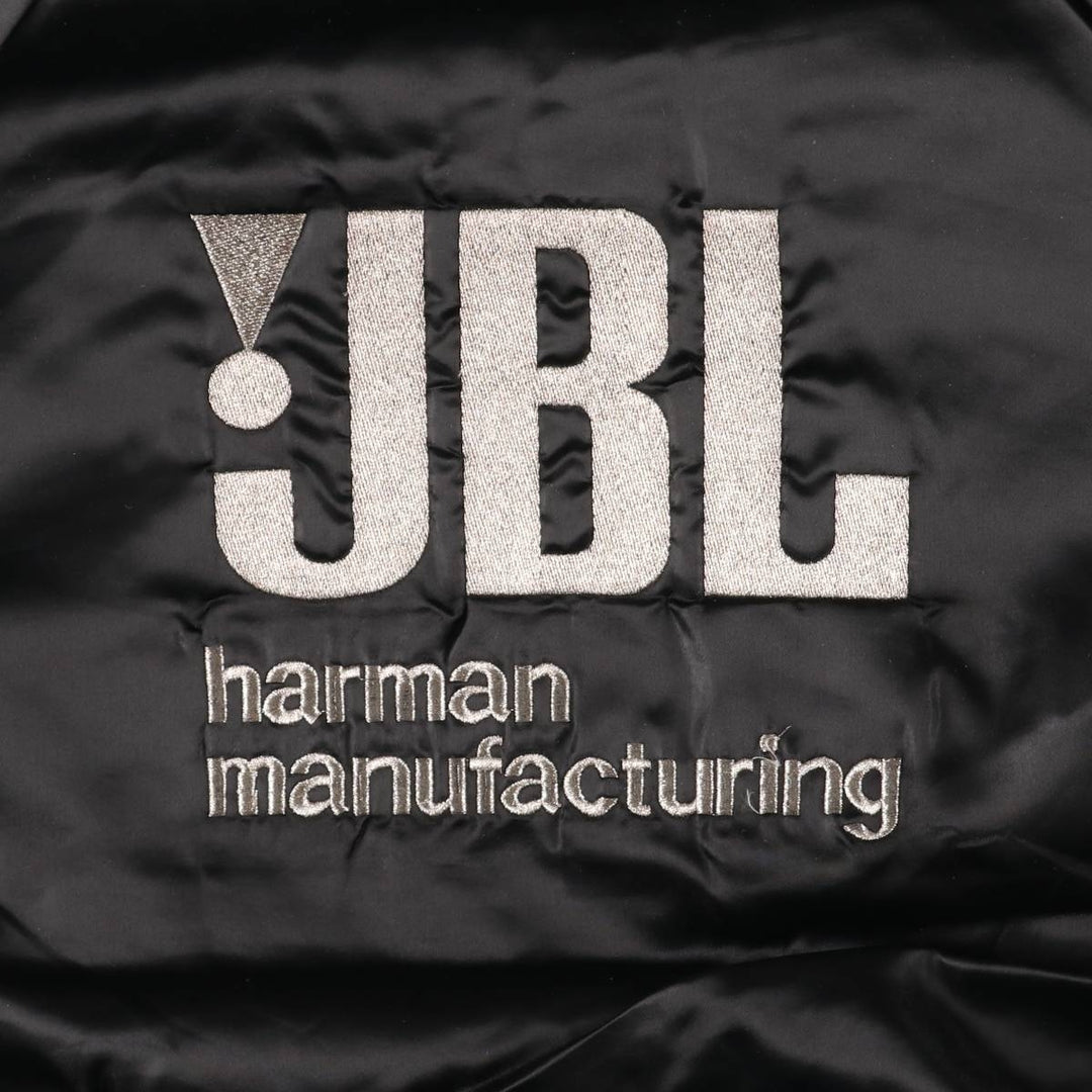 Vintage 80s-90'S AUBURN JBL Hairman Manufacturing Advertising Nylon Blouson, Made in USA, Men's Size XL Nylon black type Vintage Second Hand