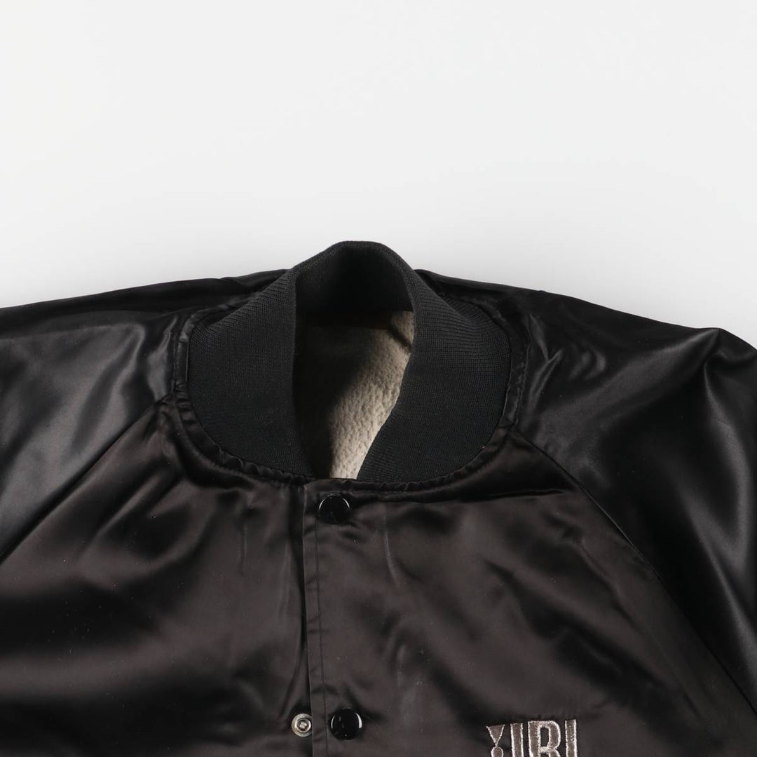 Vintage 80s-90'S AUBURN JBL Hairman Manufacturing Advertising Nylon Blouson, Made in USA, Men's Size XL Nylon black type Vintage Second Hand