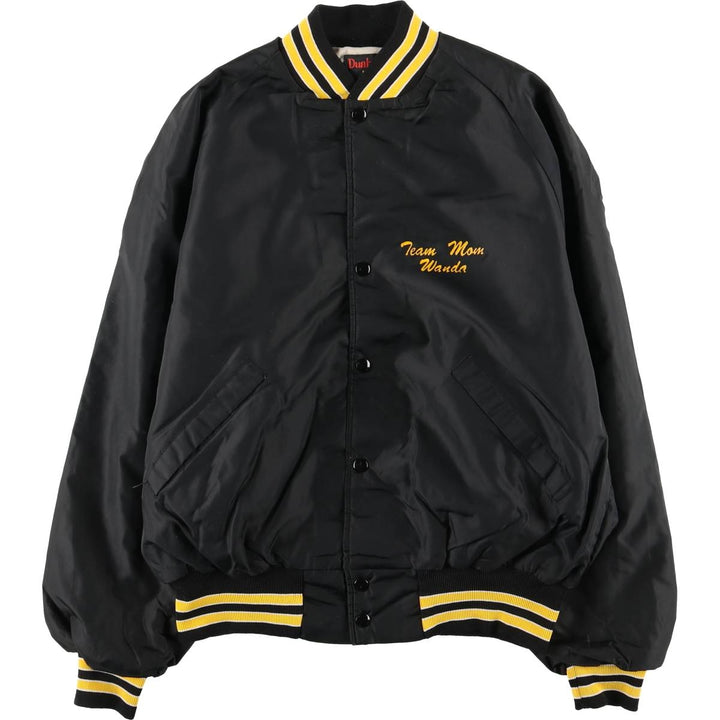 Vintage Dunbrooke Pla-Jac nylon varsity jacket from the 1970'S and 1980s, size L. unclear black type Vintage Second Hand
