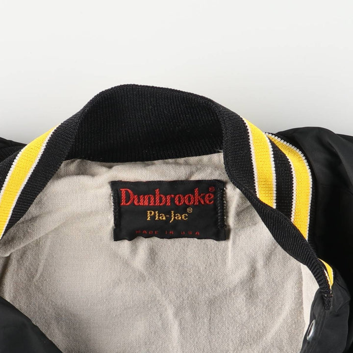 Vintage Dunbrooke Pla-Jac nylon varsity jacket from the 1970'S and 1980s, size L. unclear black type Vintage Second Hand