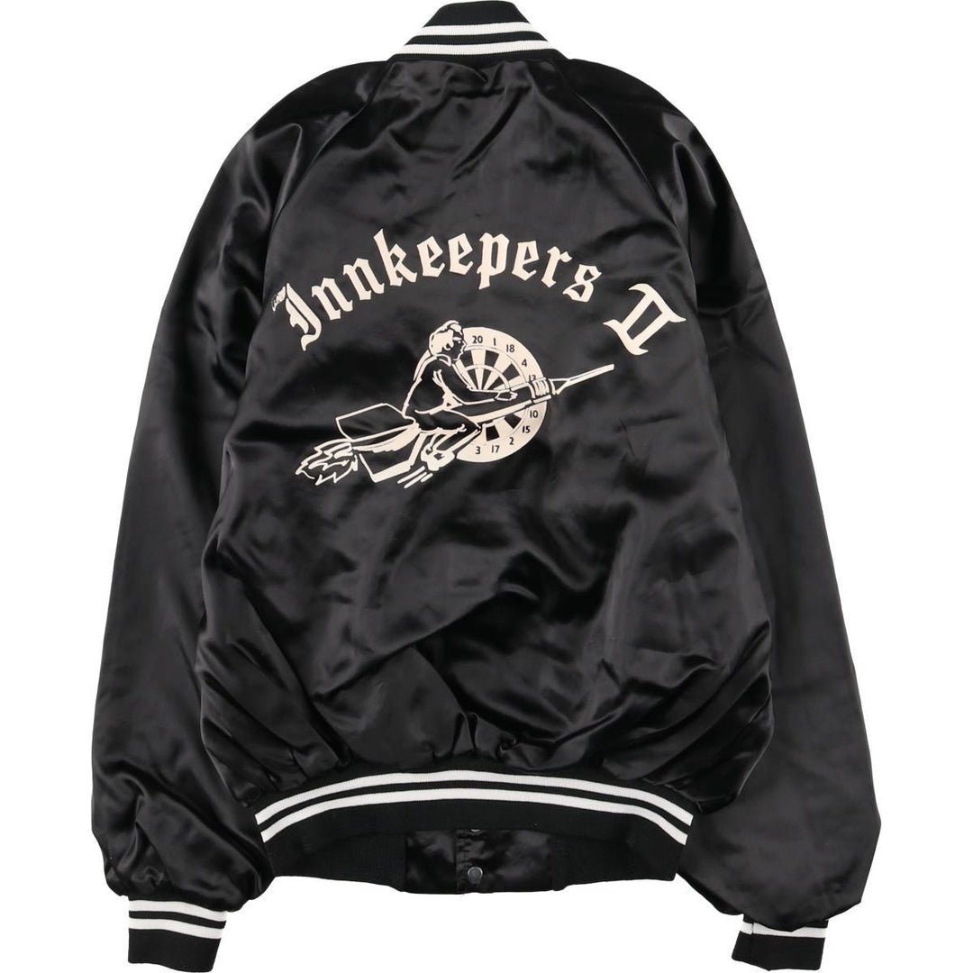 Vintage 1980'S KAESER KOMPRESSOREN nylon stadium jacket, size M, men's size M. Nylon black type Vintage Second Hand