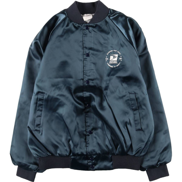 Vintage 90'S AUBURN nylon jacket with back logo, made in the USA, size L. Nylon navy blue type Vintage Second Hand