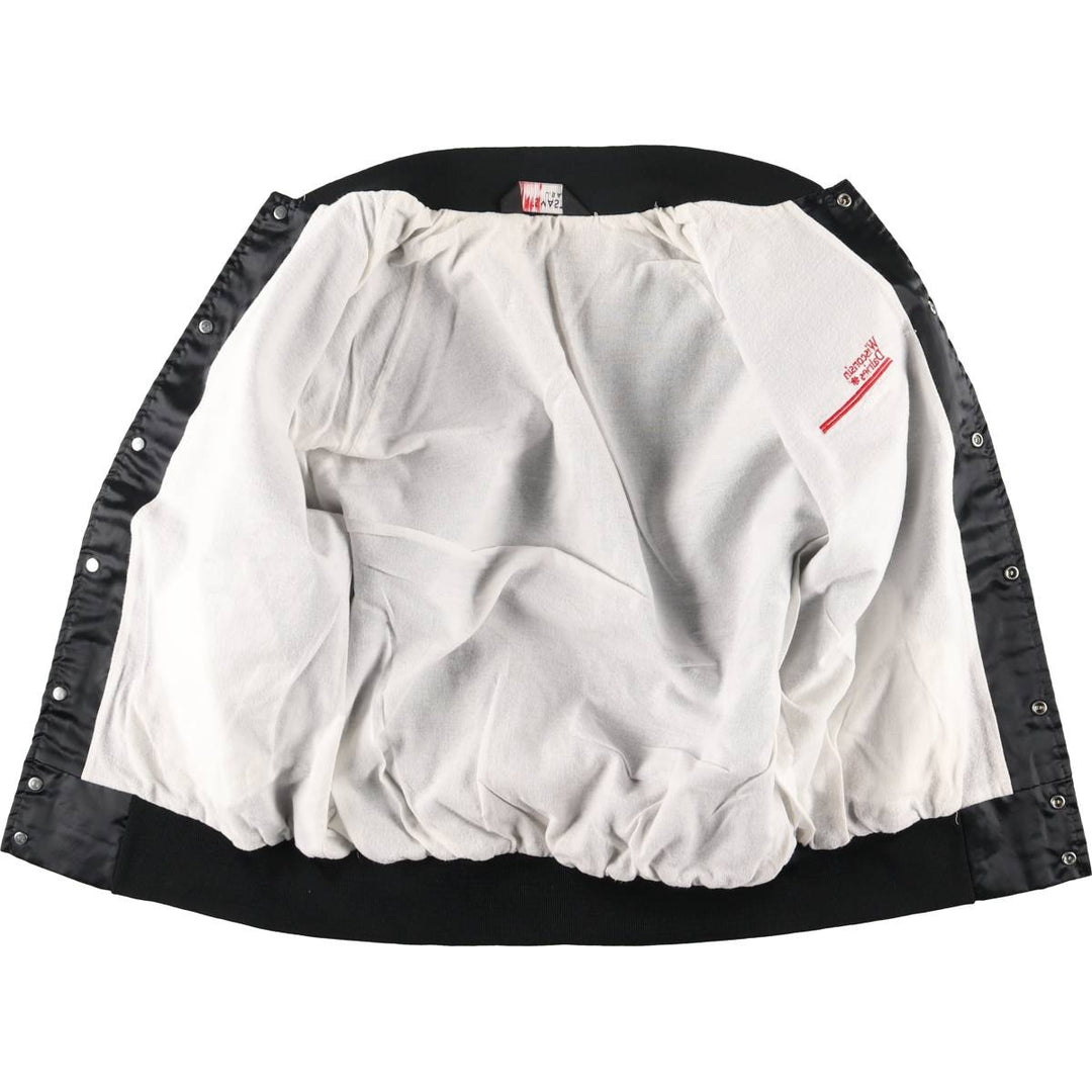 80'S Sportsmaster nylon blouson, made in USA, men's size L Nylon black type Vintage Second Hand