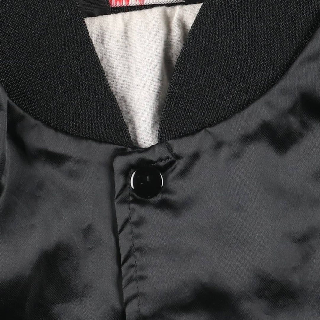 80'S Sportsmaster nylon blouson, made in USA, men's size L Nylon black type Vintage Second Hand