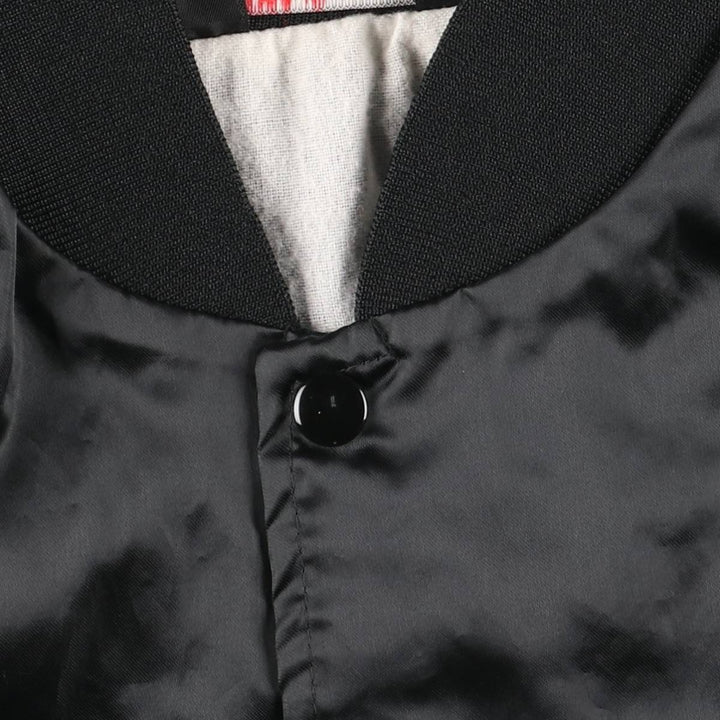 80'S Sportsmaster nylon blouson, made in USA, men's size L Nylon black type Vintage Second Hand