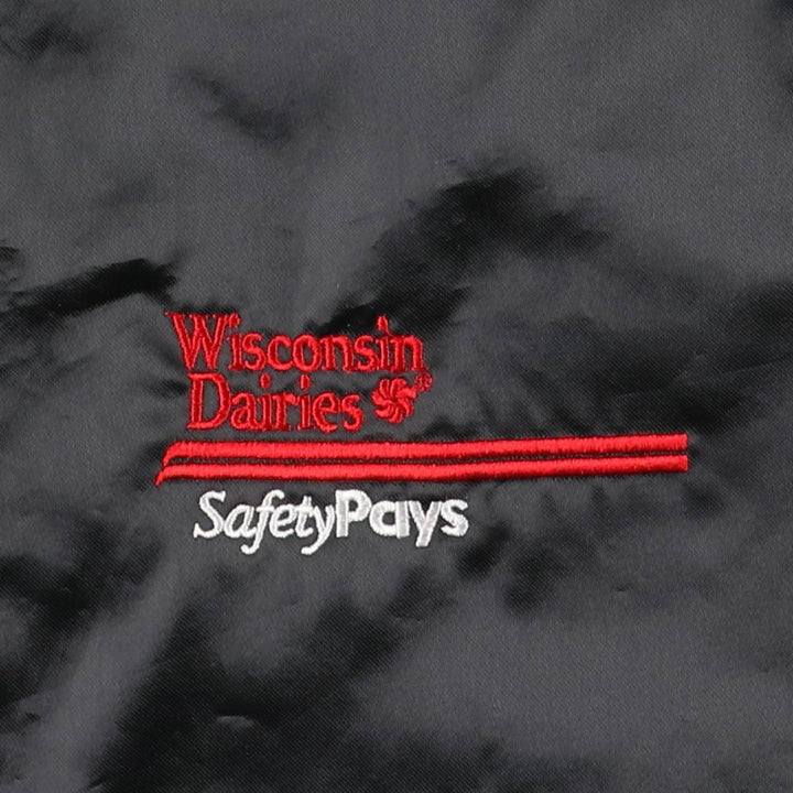 80'S Sportsmaster nylon blouson, made in USA, men's size L Nylon black type Vintage Second Hand