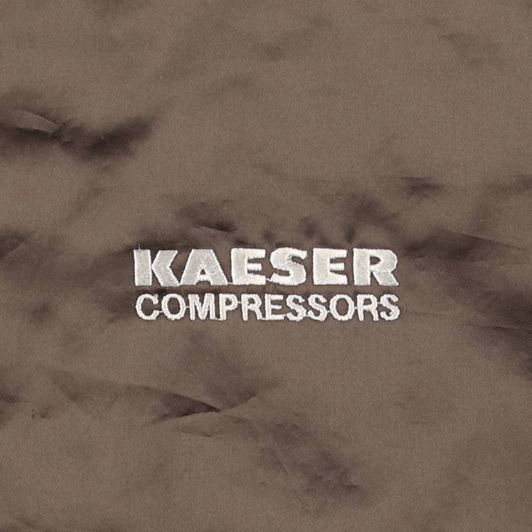 Vintage 1980s-1990'S West Ark Kaeser Kompressoren Advertising Nylon Blouson, Made in USA, Men's Size L Nylon brown type Vintage Second Hand