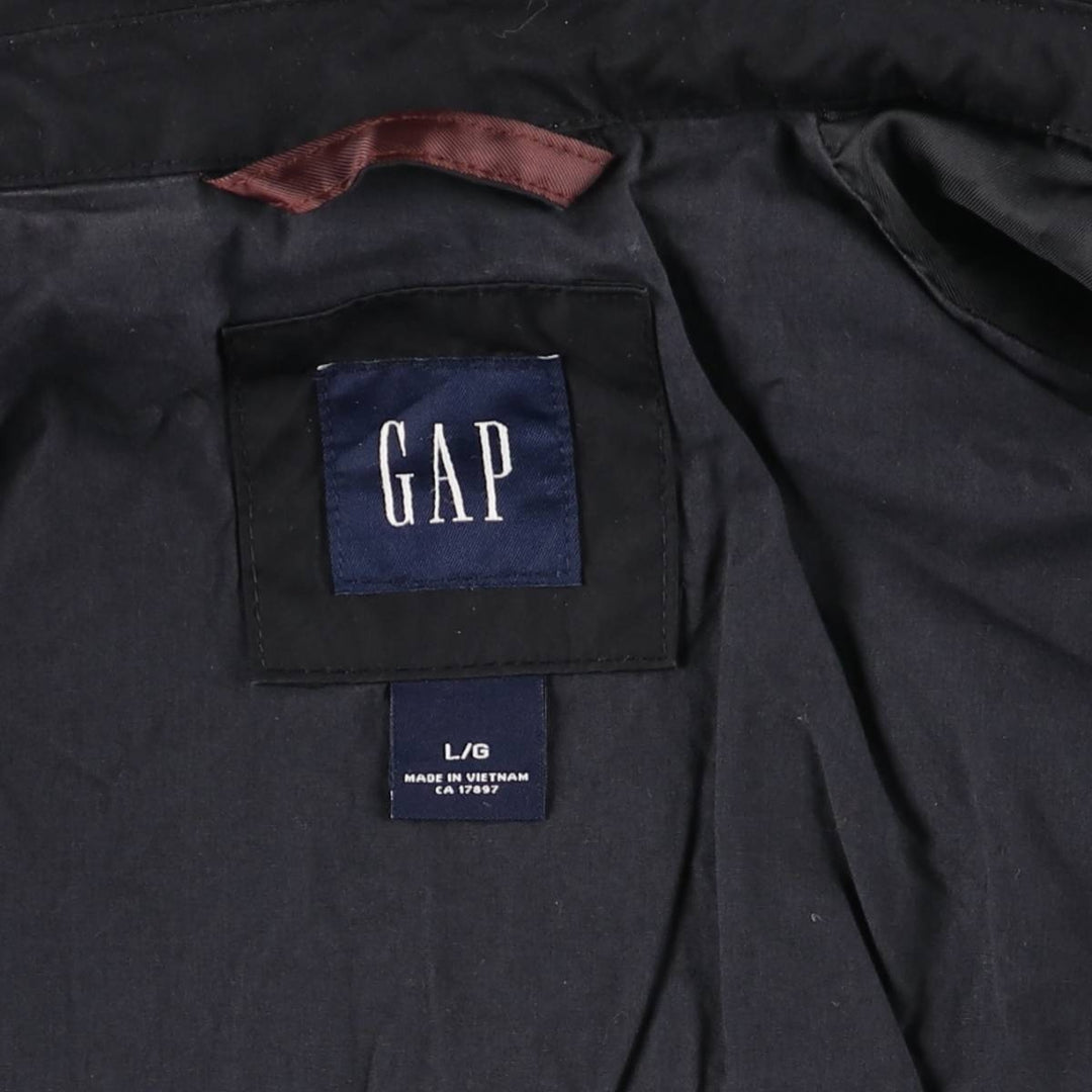 2000'S GAP collared jacket, men's size L unclear black type Vintage Second Hand