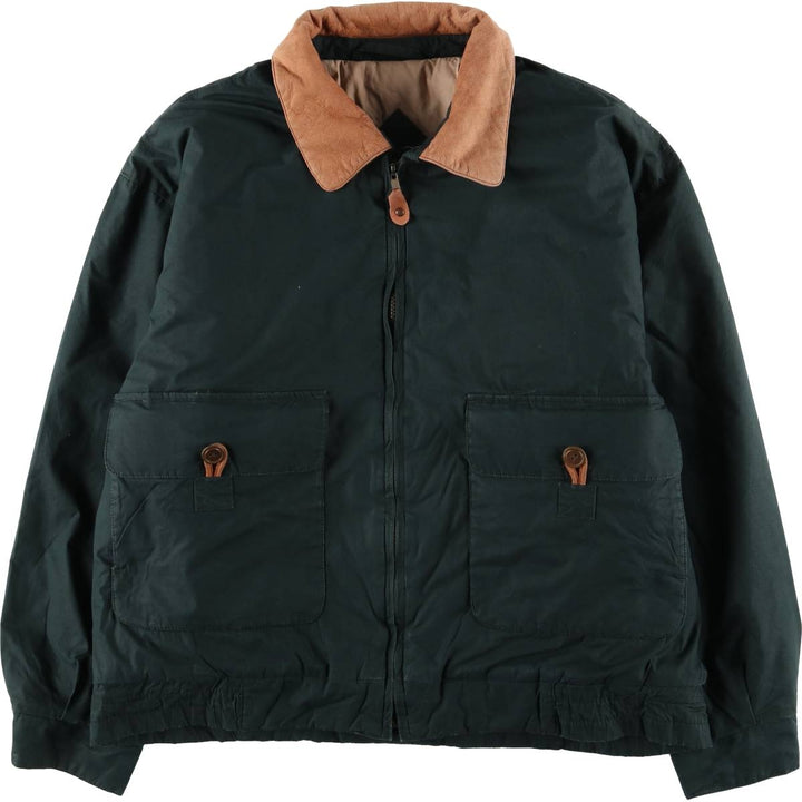 KNIGHTSBRIDGE Padded Puffer Jacket, Men's XL cotton Green type dark green Vintage Second Hand