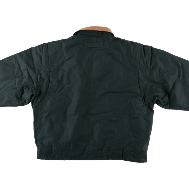 KNIGHTSBRIDGE Padded Puffer Jacket, Men's XL cotton Green type dark green Vintage Second Hand