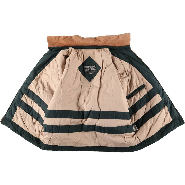 KNIGHTSBRIDGE Padded Puffer Jacket, Men's XL cotton Green type dark green Vintage Second Hand