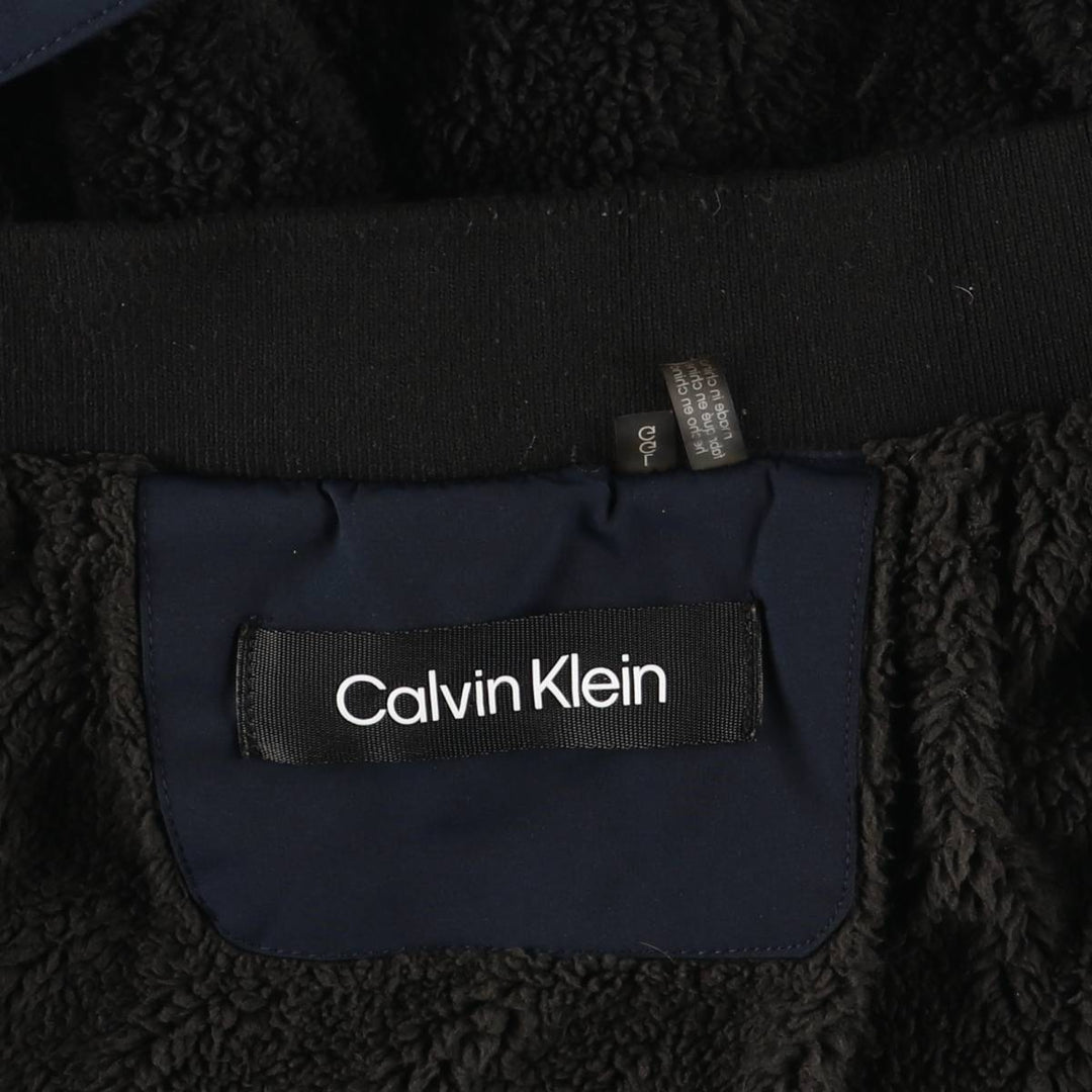 Calvin Klein Men's Padded Puffer Jacket (Size L) polyester navy blue type Vintage Second Hand