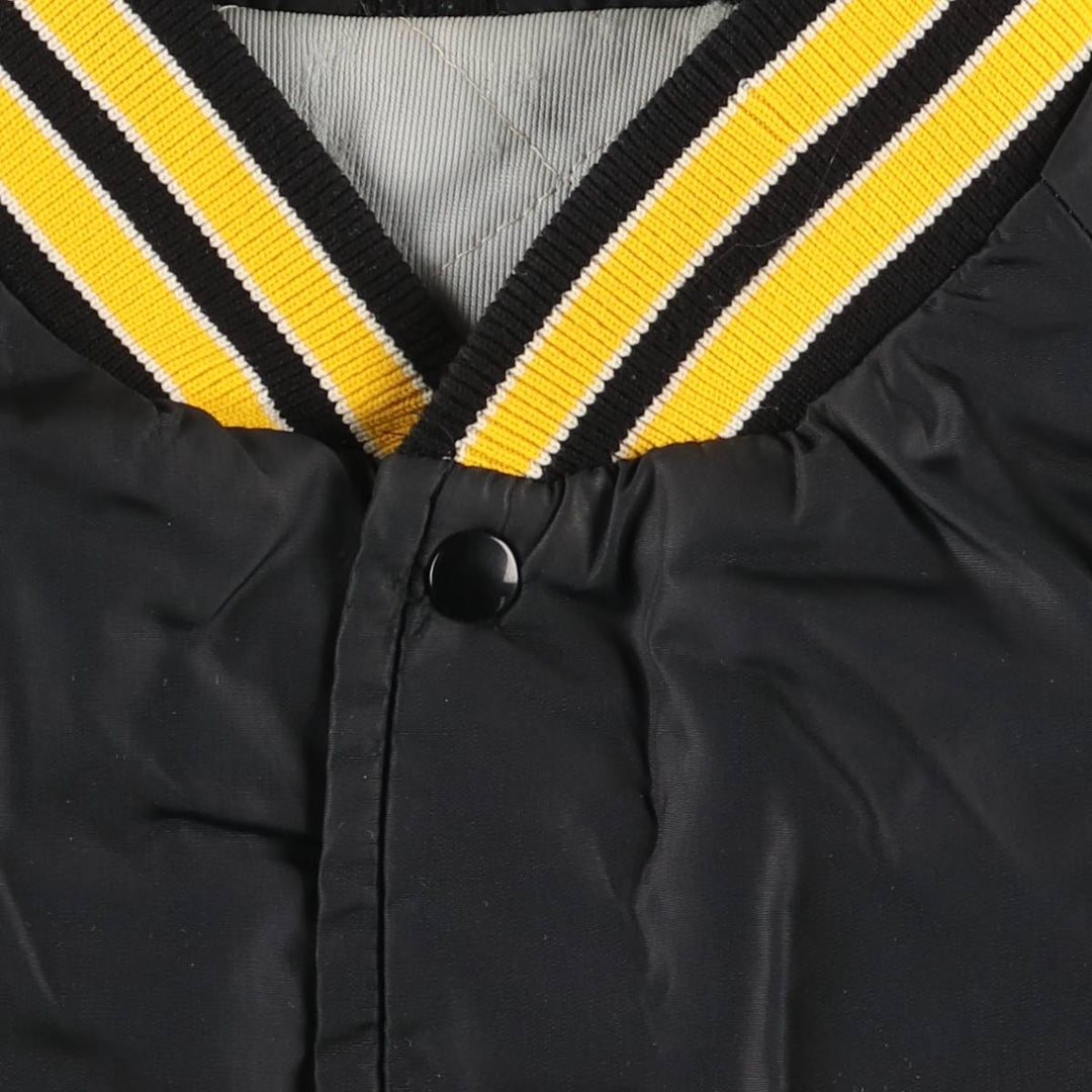 Pla-Jac Dunbrooke Padded Varsity Jacket, Made in USA, Men's Size L, Vintage unclear black type Vintage Second Hand