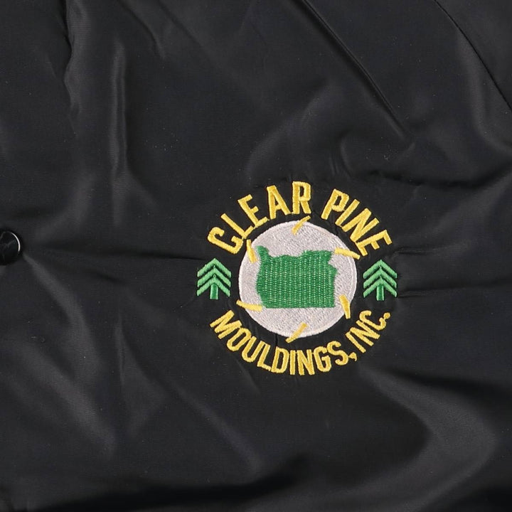 Pla-Jac Dunbrooke Padded Varsity Jacket, Made in USA, Men's Size L, Vintage unclear black type Vintage Second Hand