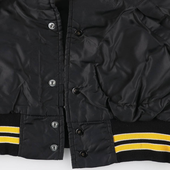 Pla-Jac Dunbrooke Padded Varsity Jacket, Made in USA, Men's Size L, Vintage unclear black type Vintage Second Hand