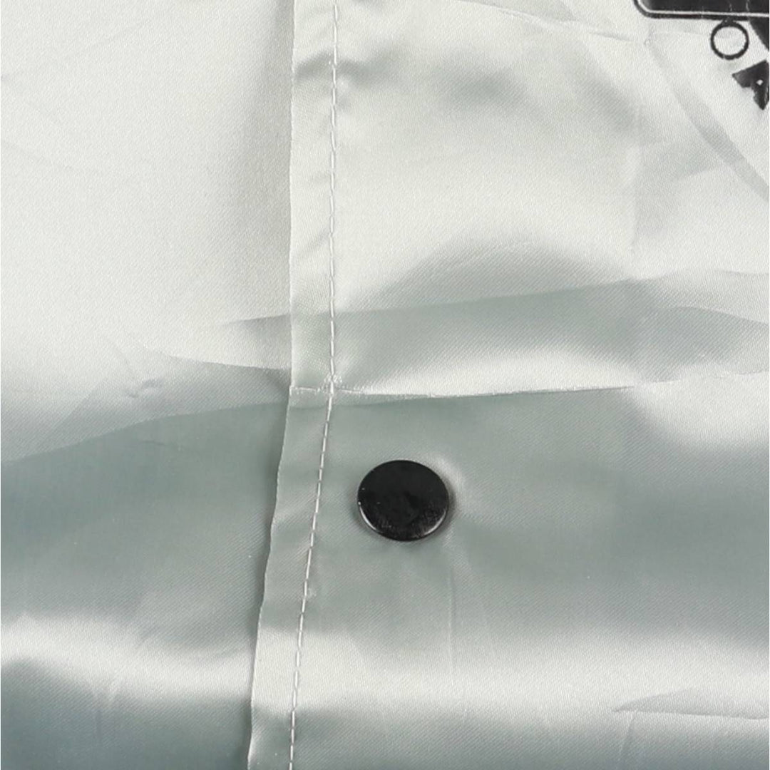 Vintage 80s-90'S Hilton Nylon Varsity Jacket, Made in USA, Size L, Men's Nylon Silver type Vintage Second Hand