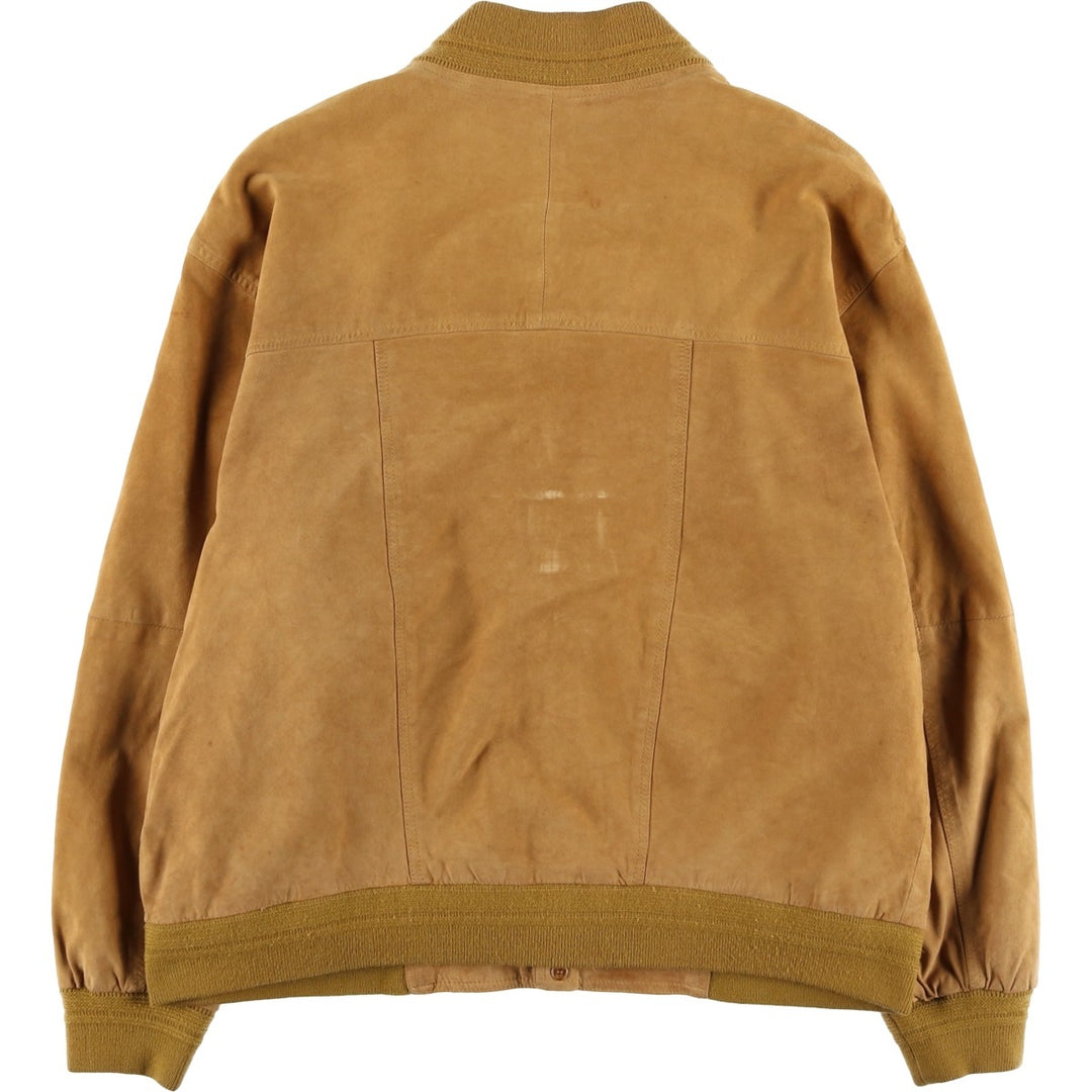 Vintage Balster Jacket, Suede Leather Blouson, Men's Size L Genuine Leather Suede Leather Beige type Vintage Second Hand