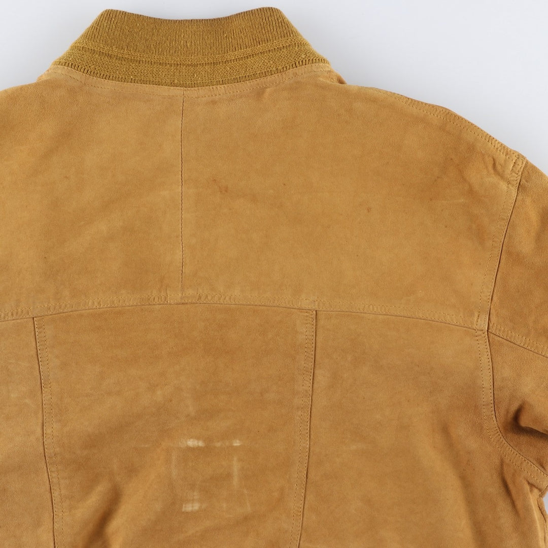 Vintage Balster Jacket, Suede Leather Blouson, Men's Size L Genuine Leather Suede Leather Beige type Vintage Second Hand