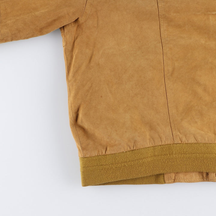 Vintage Balster Jacket, Suede Leather Blouson, Men's Size L Genuine Leather Suede Leather Beige type Vintage Second Hand