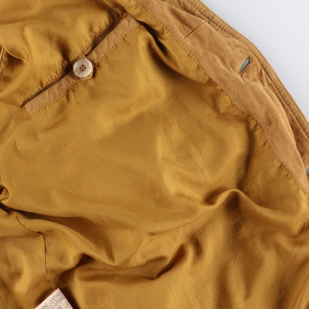 Vintage Balster Jacket, Suede Leather Blouson, Men's Size L Genuine Leather Suede Leather Beige type Vintage Second Hand