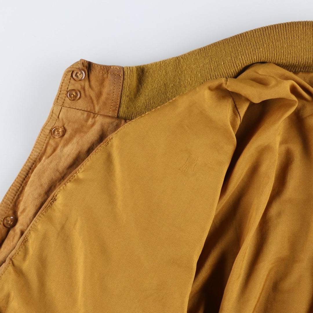 Vintage Balster Jacket, Suede Leather Blouson, Men's Size L Genuine Leather Suede Leather Beige type Vintage Second Hand