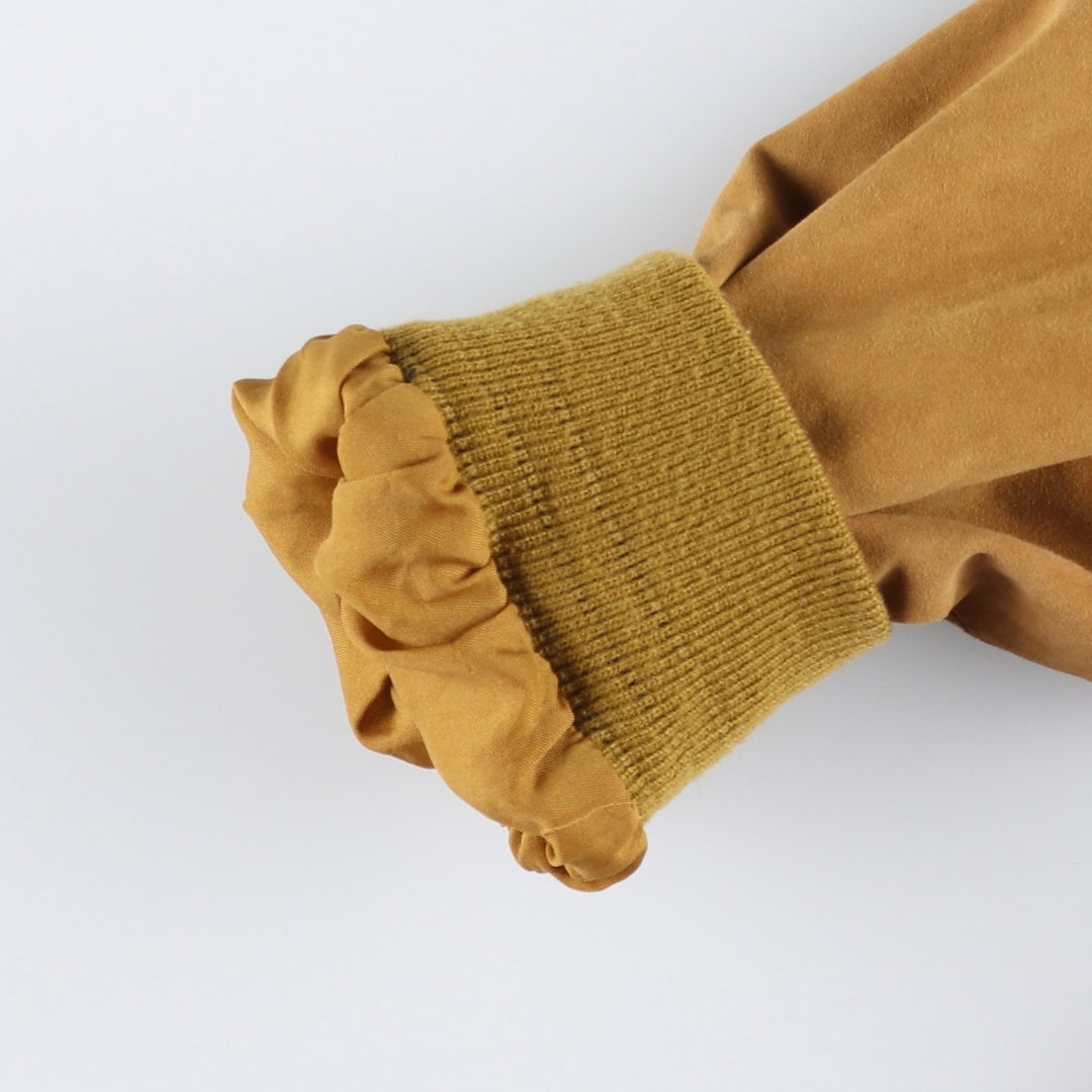 Vintage Balster Jacket, Suede Leather Blouson, Men's Size L Genuine Leather Suede Leather Beige type Vintage Second Hand