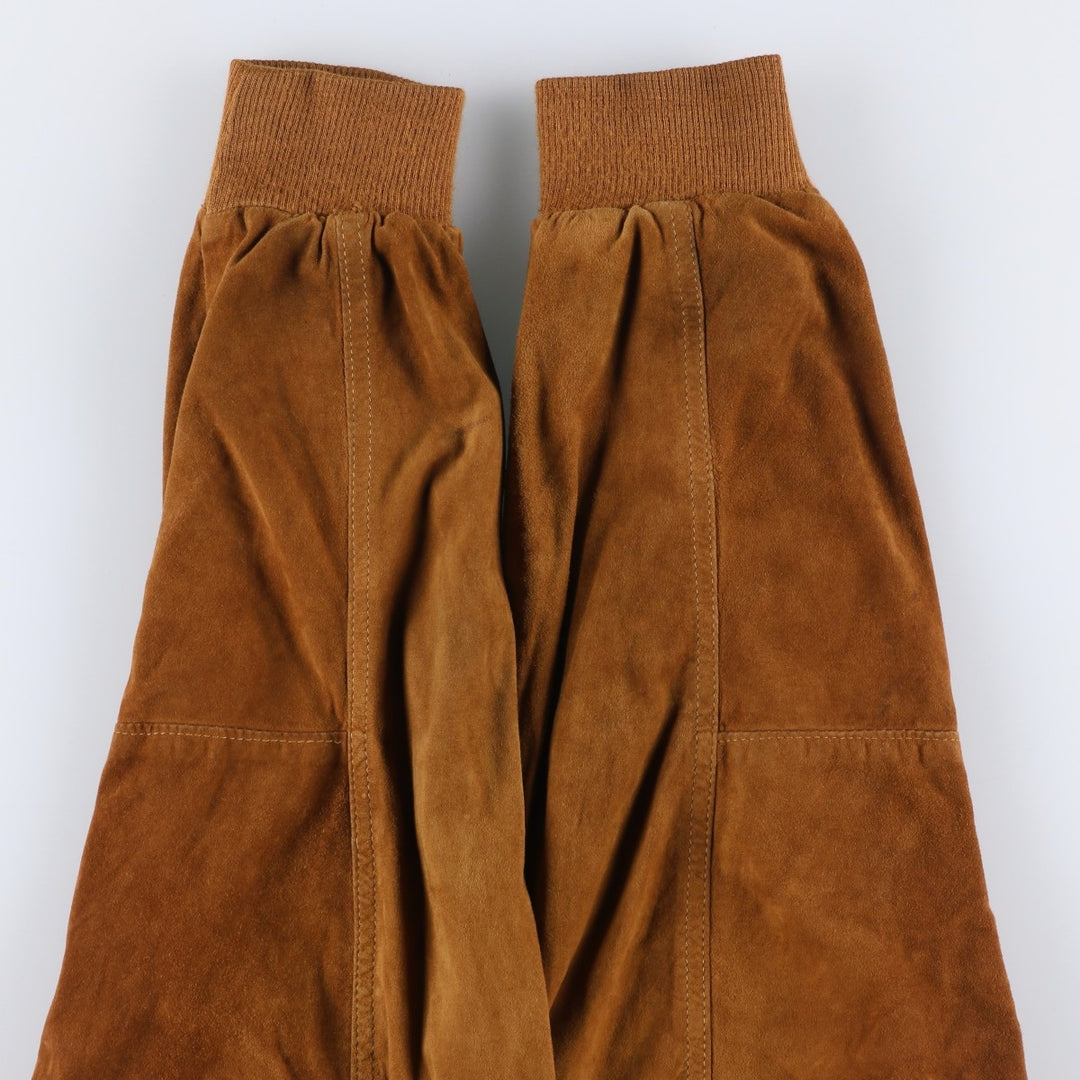 FOVER Balster Jacket, Suede Leather Blouson, Made in Italy, Men's Size L, Vintage unclear brown type Vintage Second Hand