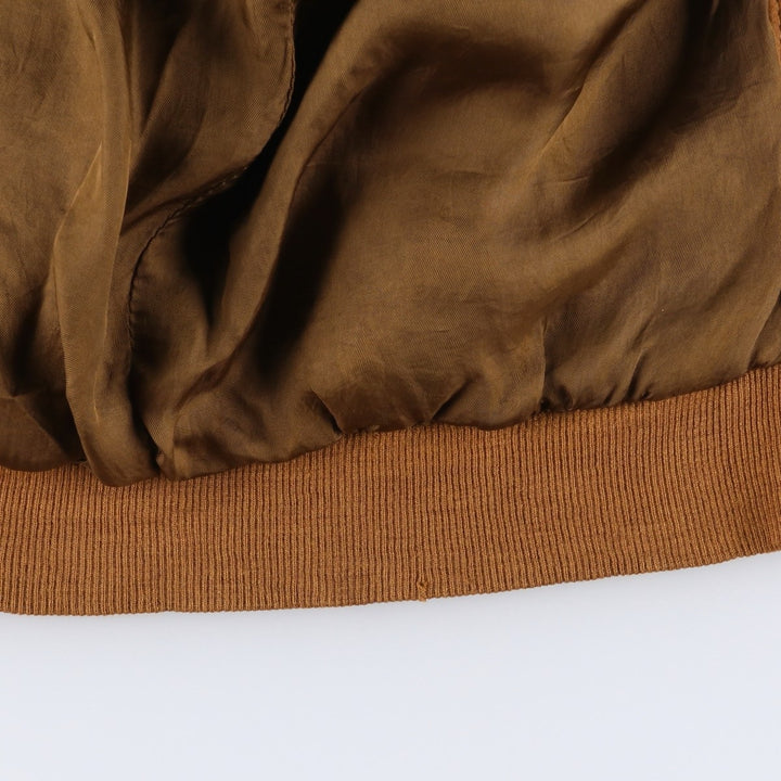 FOVER Balster Jacket, Suede Leather Blouson, Made in Italy, Men's Size L, Vintage unclear brown type Vintage Second Hand