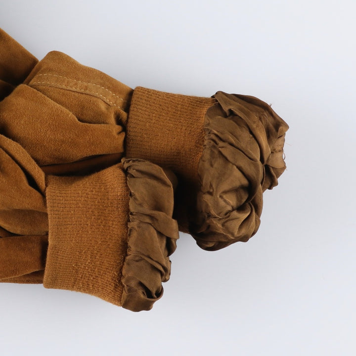 FOVER Balster Jacket, Suede Leather Blouson, Made in Italy, Men's Size L, Vintage unclear brown type Vintage Second Hand