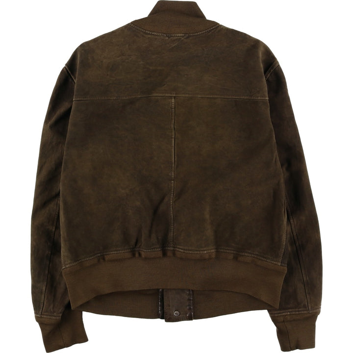 Vintage RUPP AND TAURECK LODEN-FREY suede leather blouson/balster jacket, men's size M Genuine Leather Suede Leather brown type Vintage Second Hand