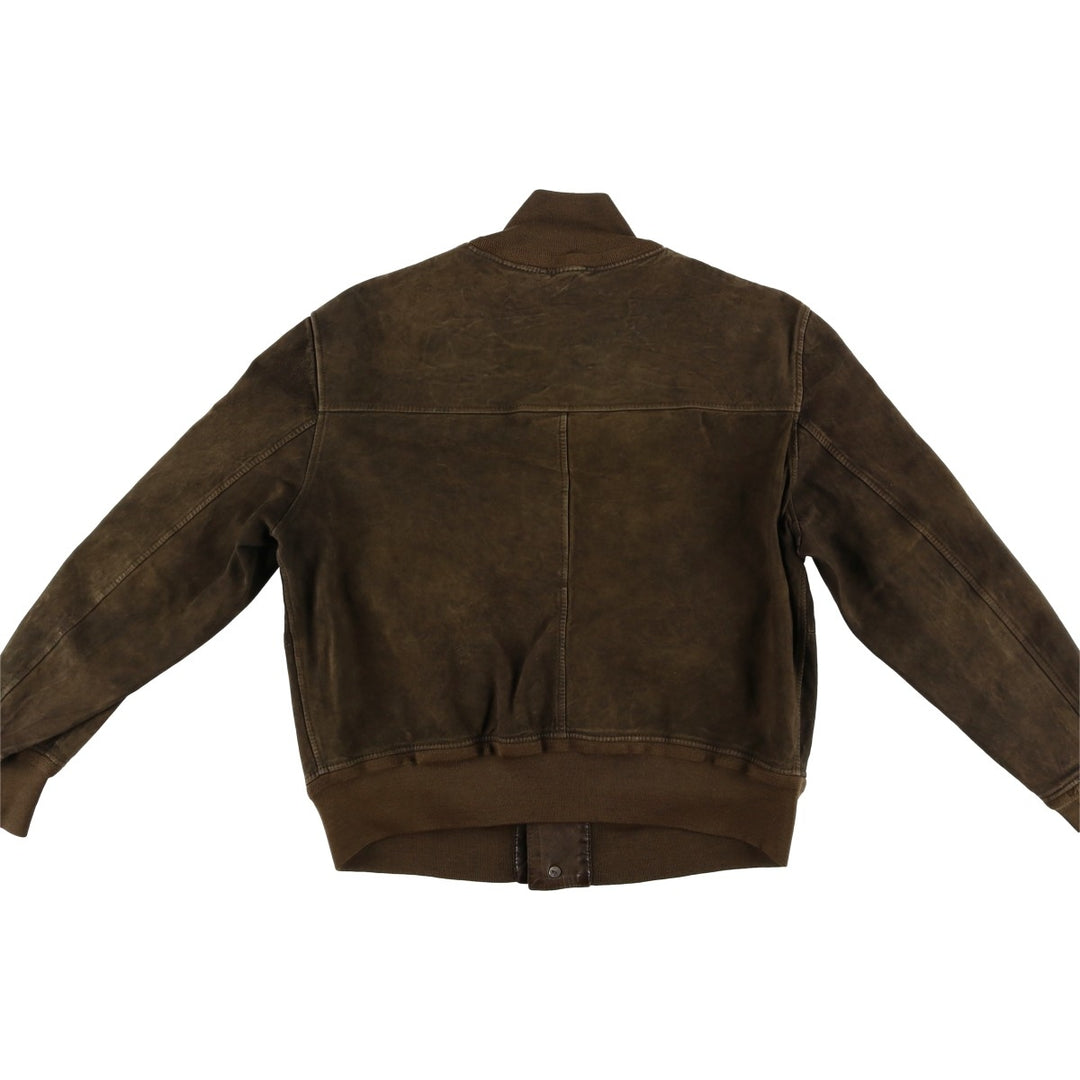 Vintage RUPP AND TAURECK LODEN-FREY suede leather blouson/balster jacket, men's size M Genuine Leather Suede Leather brown type Vintage Second Hand