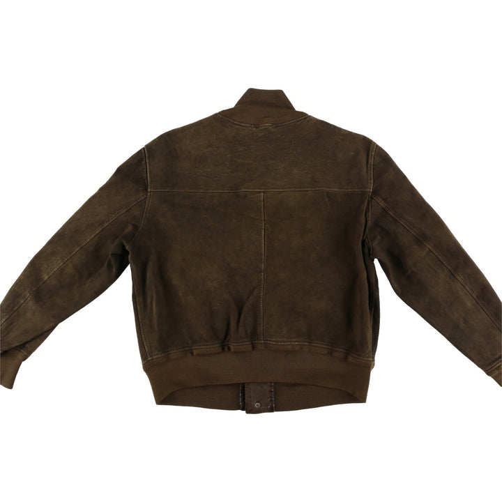 Vintage RUPP AND TAURECK LODEN-FREY suede leather blouson/balster jacket, men's size M Genuine Leather Suede Leather brown type Vintage Second Hand