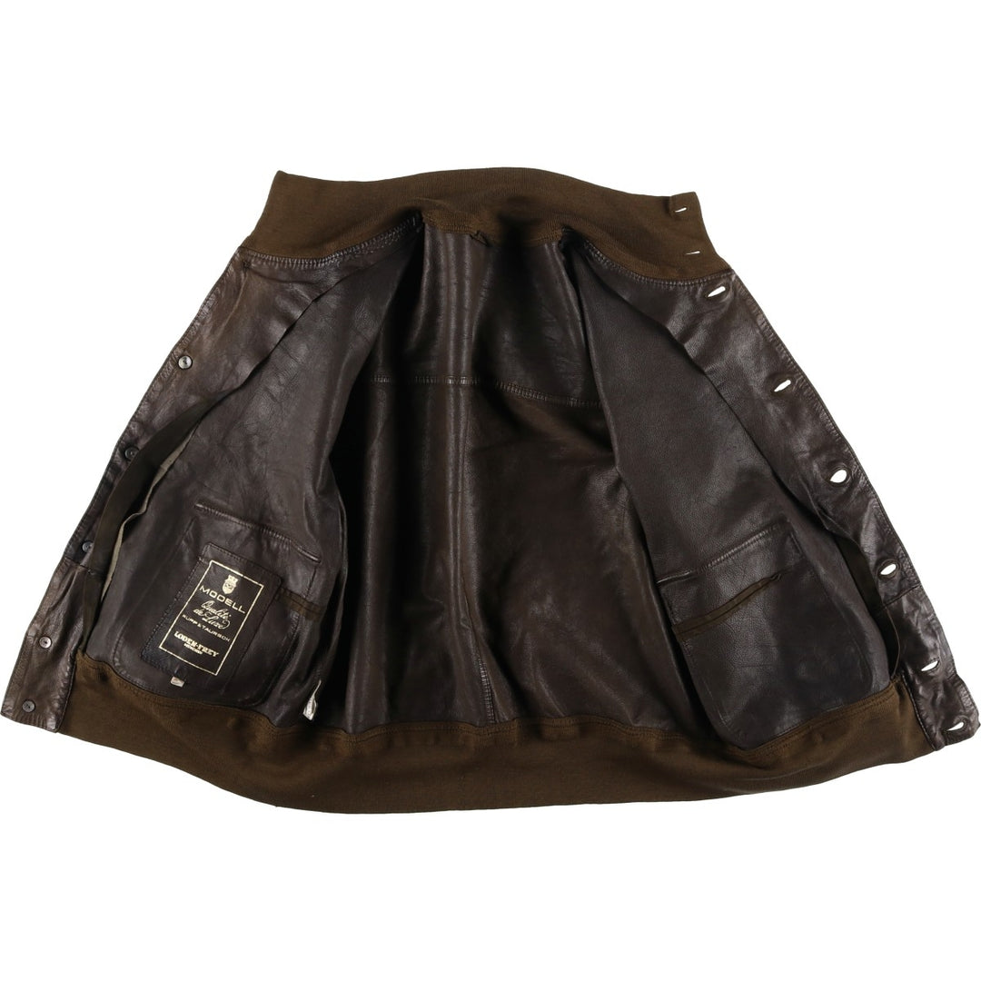 Vintage RUPP AND TAURECK LODEN-FREY suede leather blouson/balster jacket, men's size M Genuine Leather Suede Leather brown type Vintage Second Hand