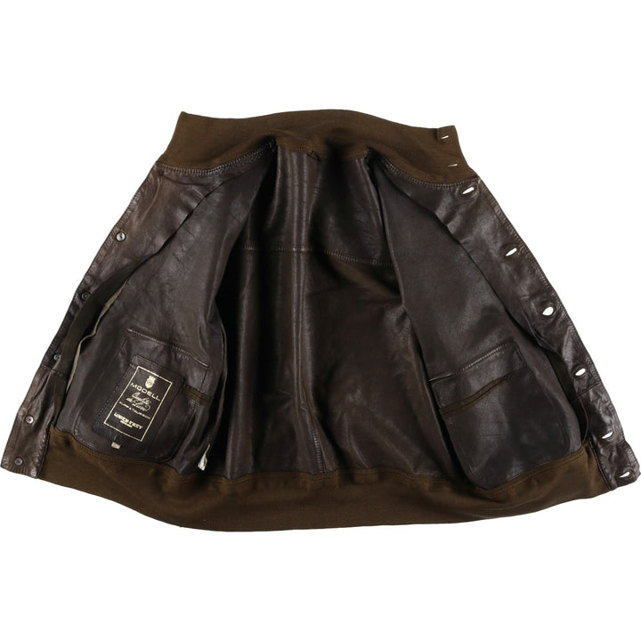 Vintage RUPP AND TAURECK LODEN-FREY suede leather blouson/balster jacket, men's size M Genuine Leather Suede Leather brown type Vintage Second Hand