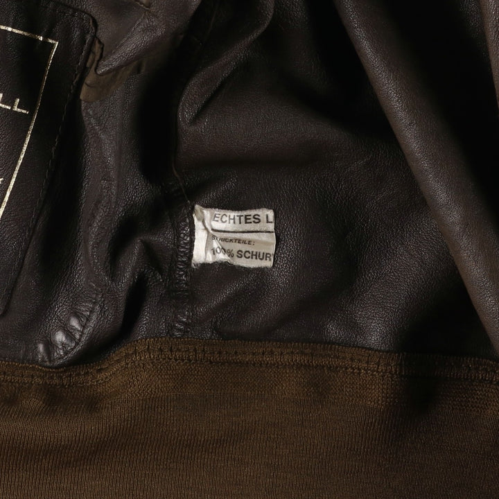 Vintage RUPP AND TAURECK LODEN-FREY suede leather blouson/balster jacket, men's size M Genuine Leather Suede Leather brown type Vintage Second Hand