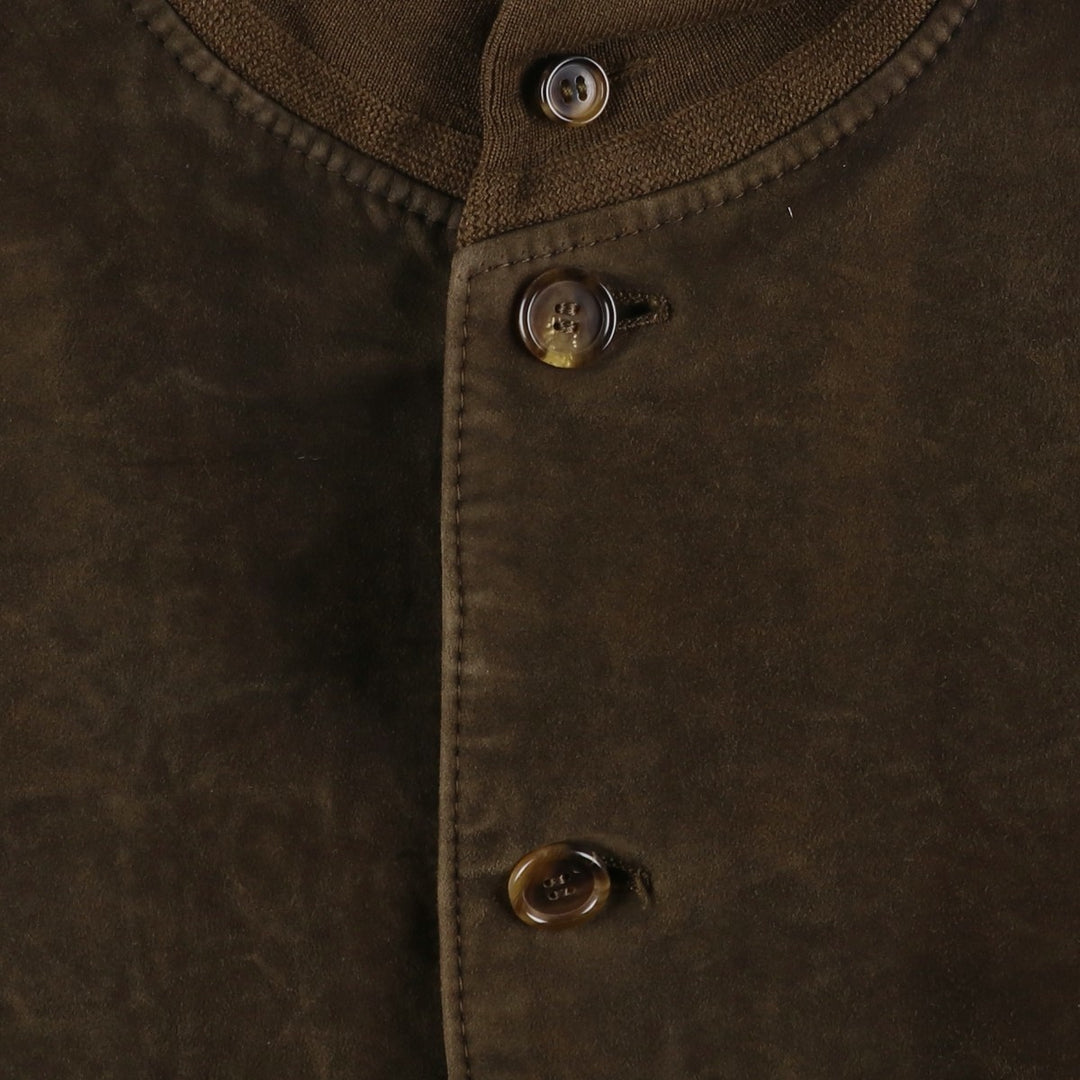 Vintage RUPP AND TAURECK LODEN-FREY suede leather blouson/balster jacket, men's size M Genuine Leather Suede Leather brown type Vintage Second Hand