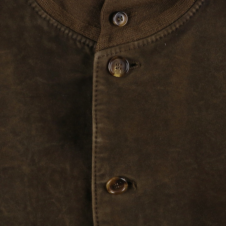Vintage RUPP AND TAURECK LODEN-FREY suede leather blouson/balster jacket, men's size M Genuine Leather Suede Leather brown type Vintage Second Hand