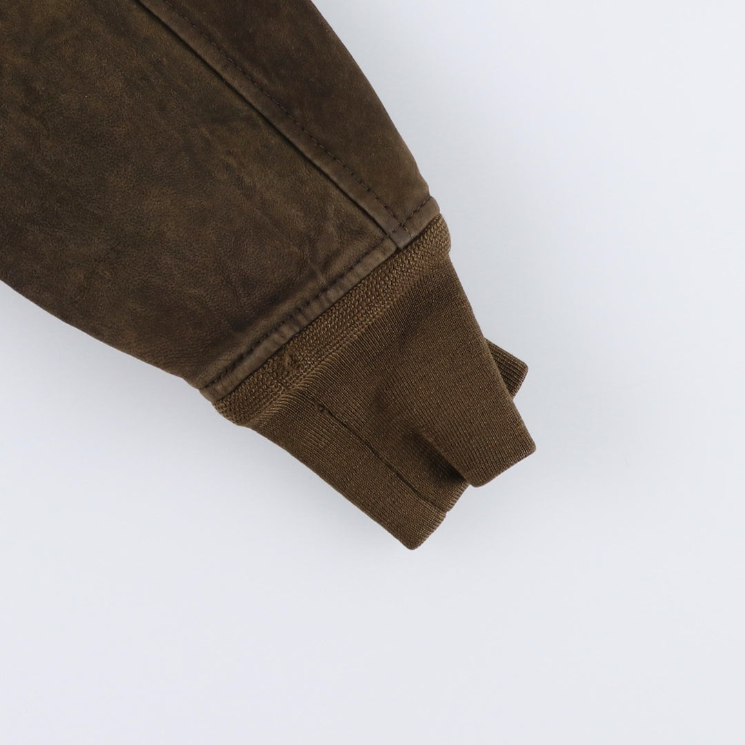 Vintage RUPP AND TAURECK LODEN-FREY suede leather blouson/balster jacket, men's size M Genuine Leather Suede Leather brown type Vintage Second Hand