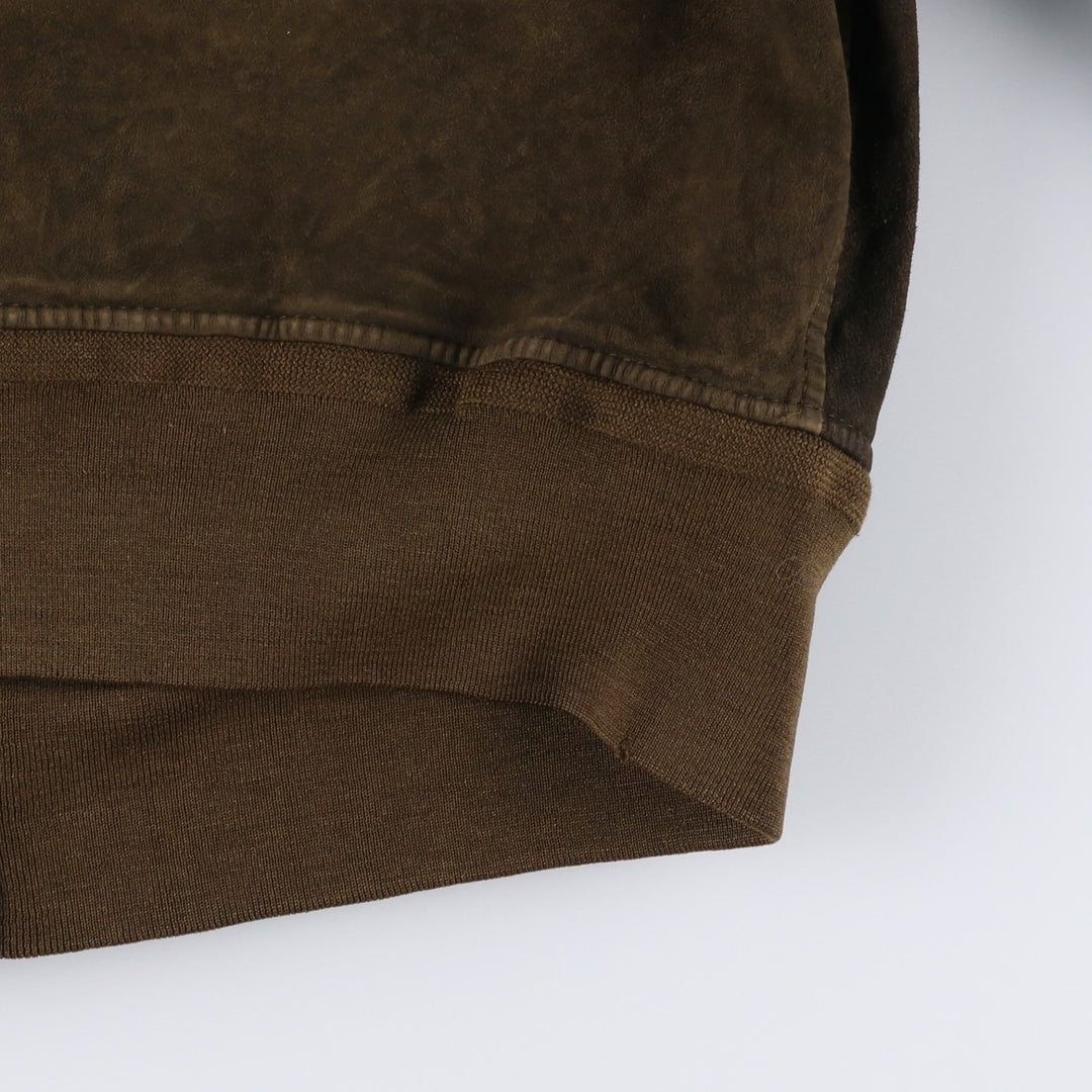 Vintage RUPP AND TAURECK LODEN-FREY suede leather blouson/balster jacket, men's size M Genuine Leather Suede Leather brown type Vintage Second Hand