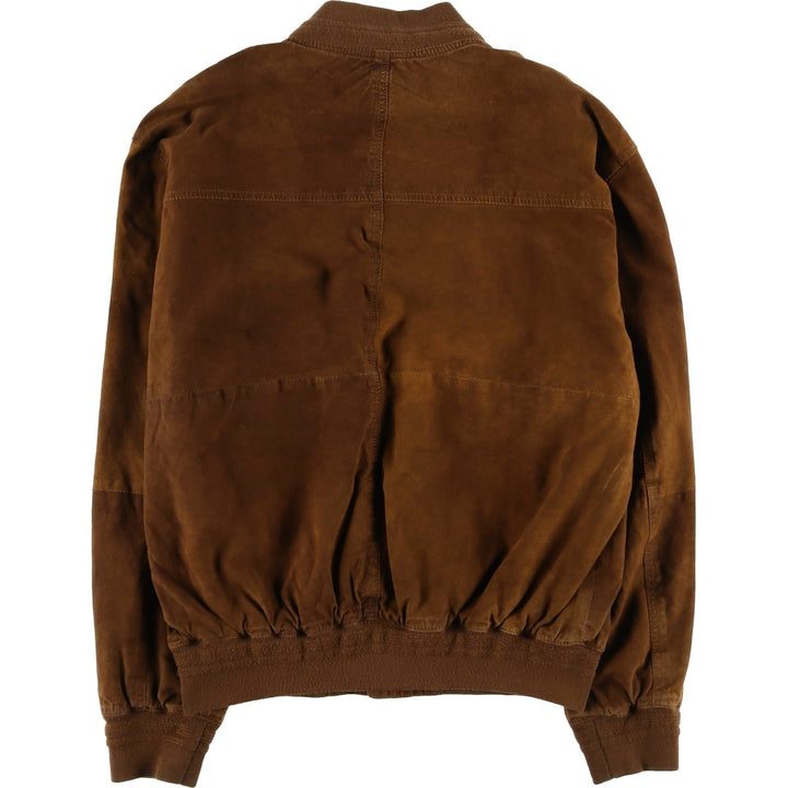 VERA PELLE Balster Jacket, Suede Leather Blouson, Men's Size Medium, Vintage unclear brown type Vintage Second Hand