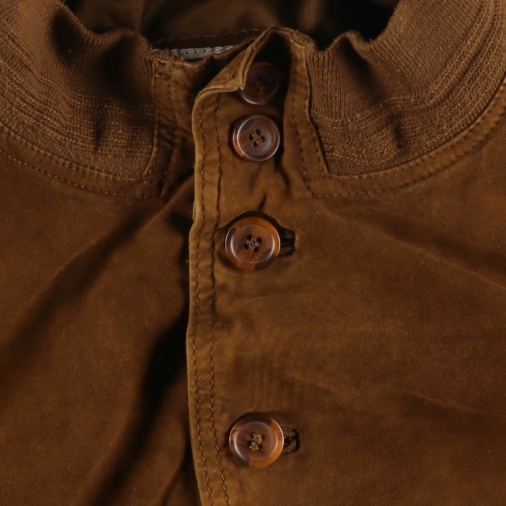 VERA PELLE Balster Jacket, Suede Leather Blouson, Men's Size Medium, Vintage unclear brown type Vintage Second Hand
