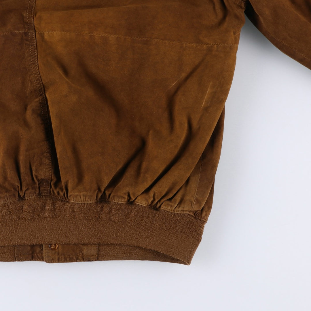 VERA PELLE Balster Jacket, Suede Leather Blouson, Men's Size Medium, Vintage unclear brown type Vintage Second Hand