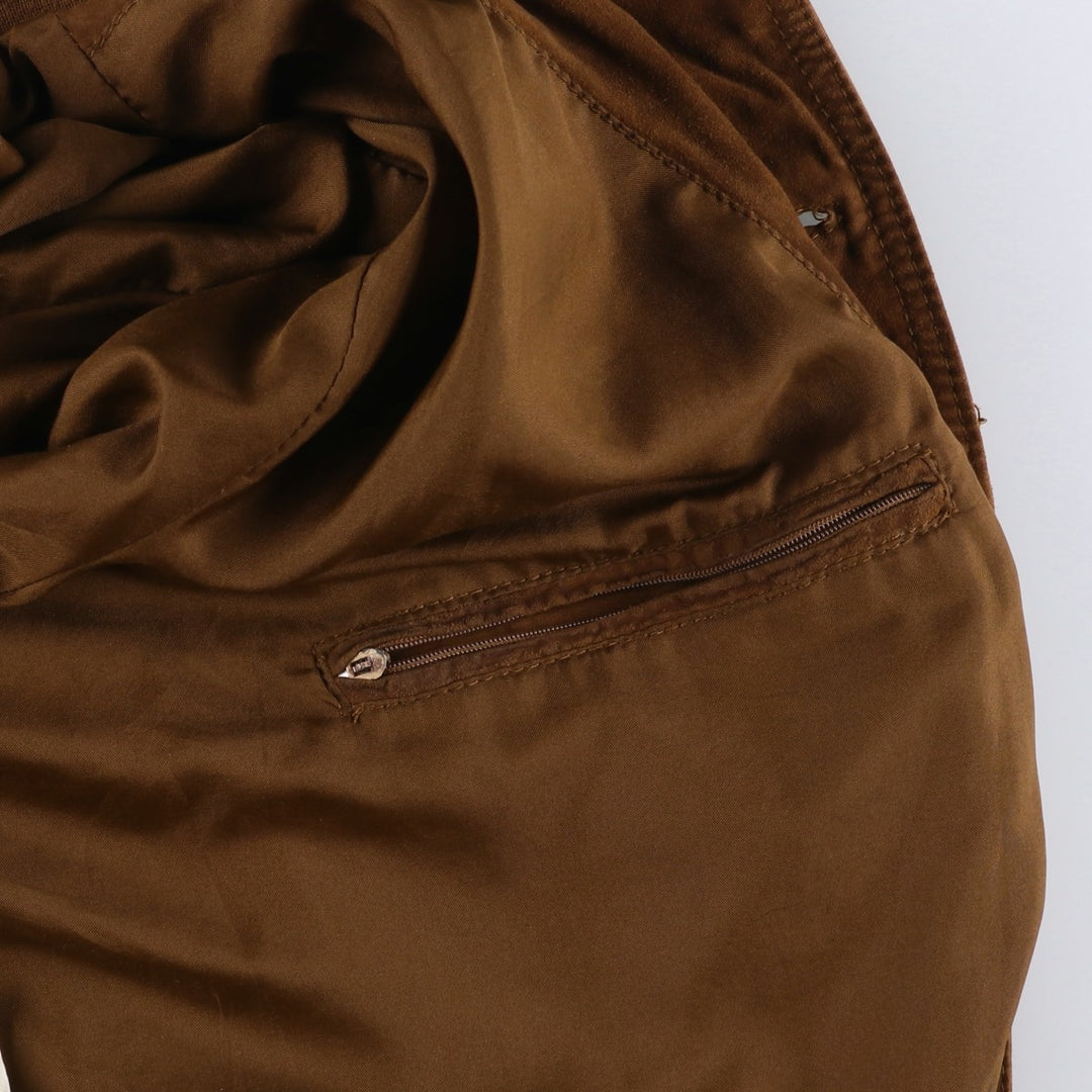 VERA PELLE Balster Jacket, Suede Leather Blouson, Men's Size Medium, Vintage unclear brown type Vintage Second Hand