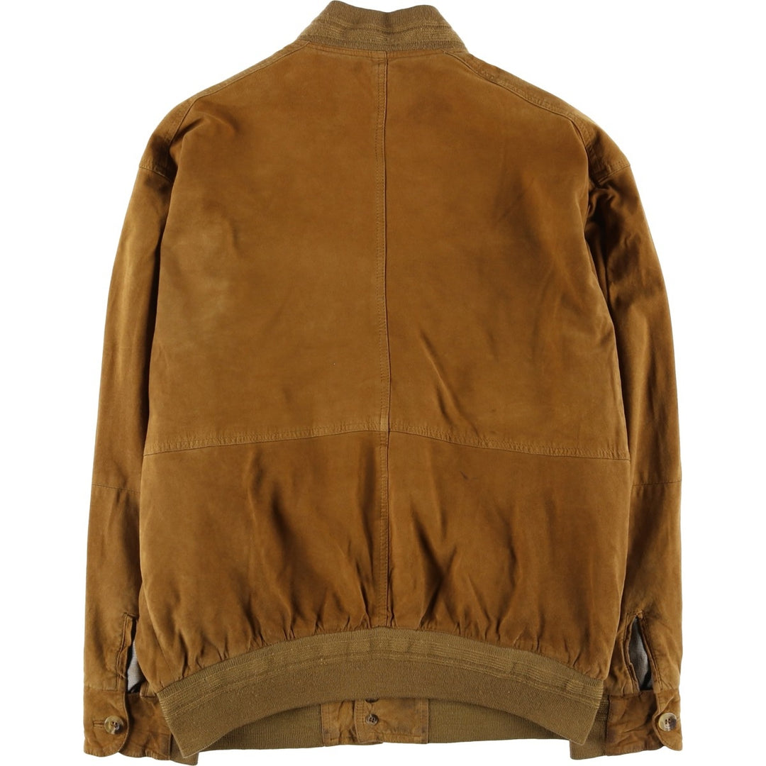 Vintage GILBERTO Balster Jacket, Suede Leather Blouson, Men's Size M Genuine Leather Suede Leather brown type Vintage Second Hand