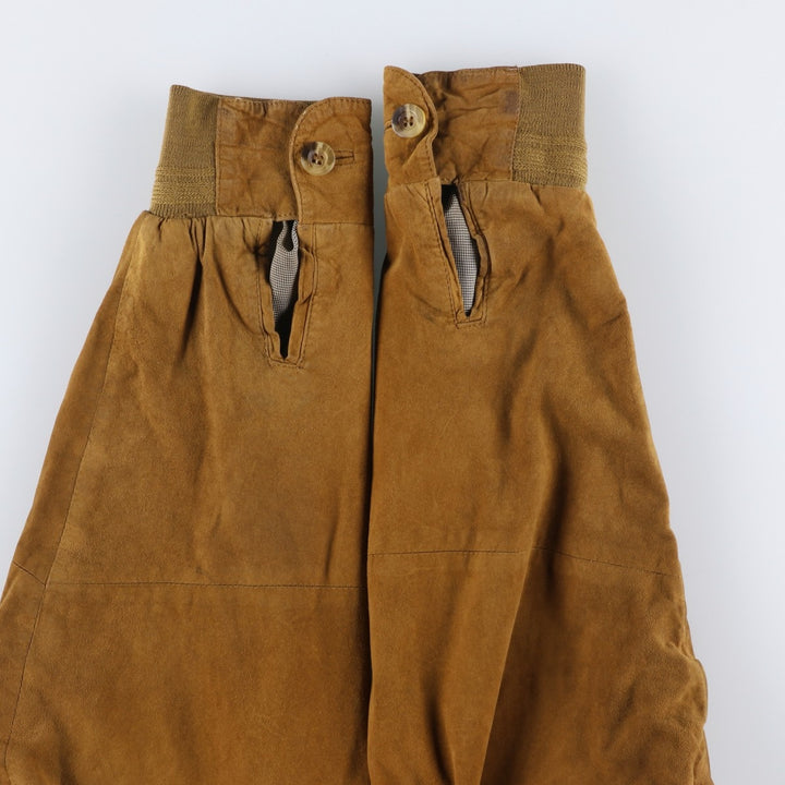 Vintage GILBERTO Balster Jacket, Suede Leather Blouson, Men's Size M Genuine Leather Suede Leather brown type Vintage Second Hand