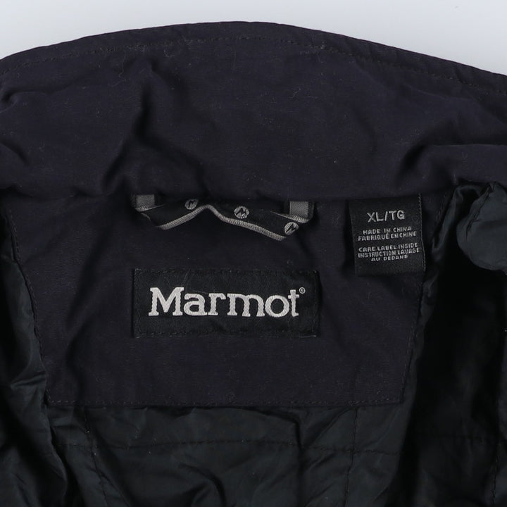 2000'S Marmot padded puffer jacket, men's size XL Nylon black type Vintage Second Hand