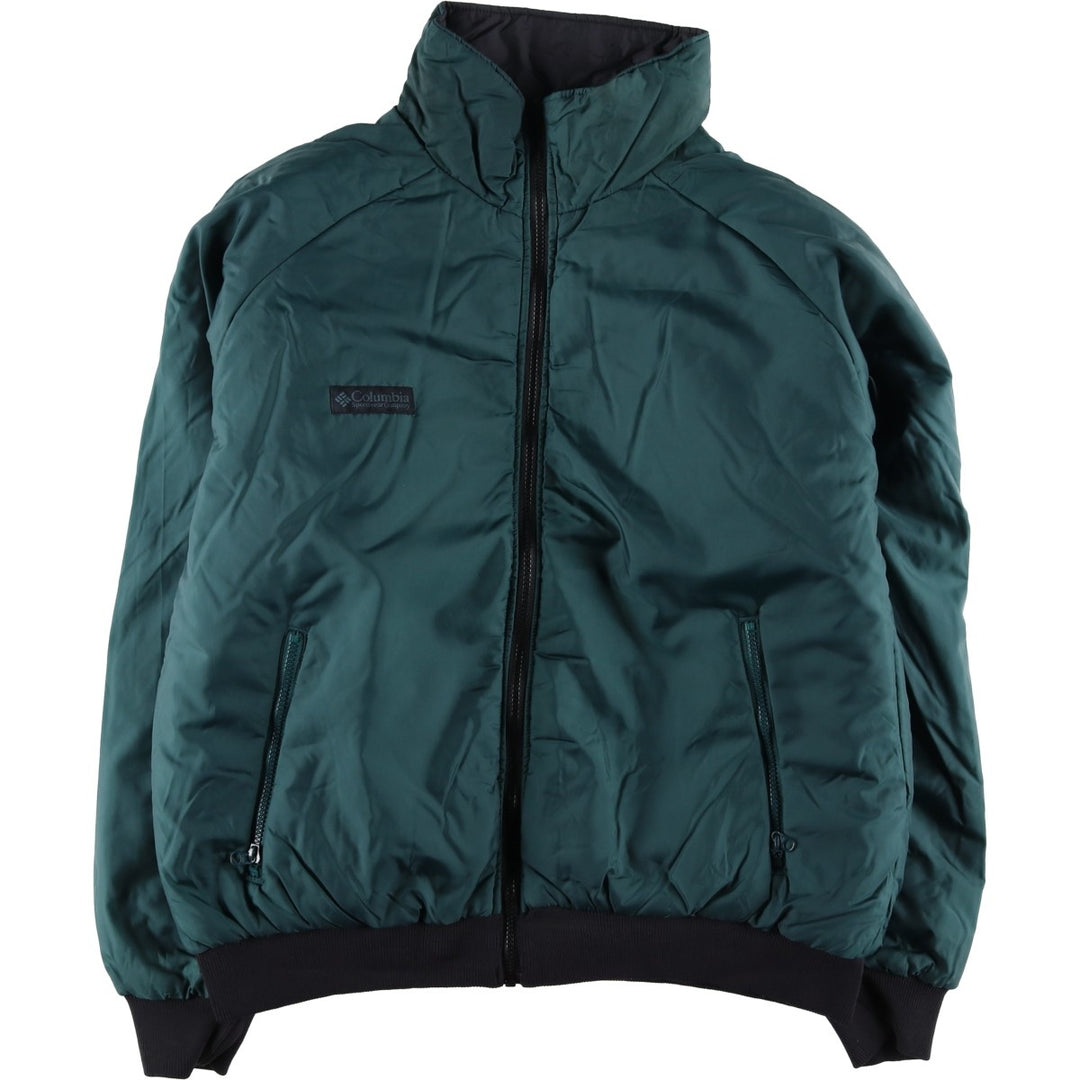 90s-00'S Columbia Reversible Padded Puffer Jacket, Men's XL Nylon Green type dark green Vintage Second Hand