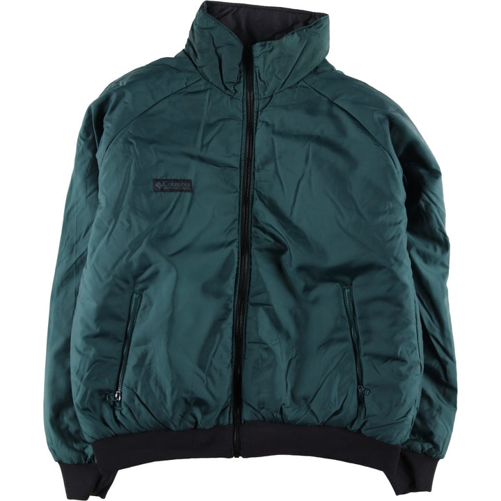 90s-00'S Columbia Reversible Padded Puffer Jacket, Men's XL Nylon Green type dark green Vintage Second Hand