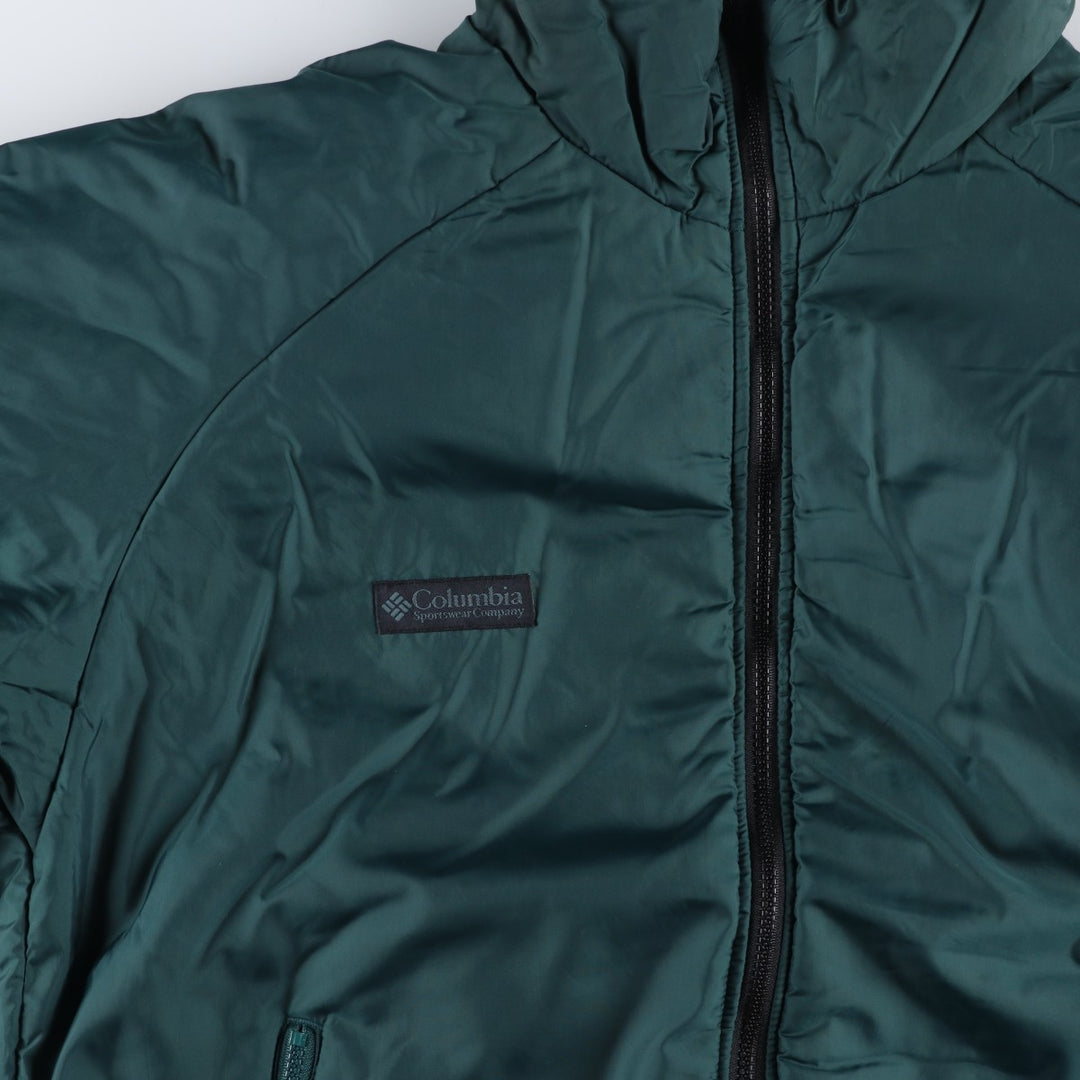 90s-00'S Columbia Reversible Padded Puffer Jacket, Men's XL Nylon Green type dark green Vintage Second Hand
