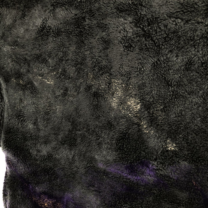 Vintage 90'S MAZMANIA all-over reindeer pattern fleece jacket, made in the USA, size L, men's acrylic black type Vintage Second Hand